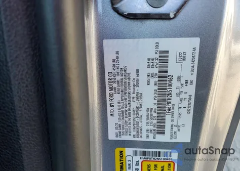 2022 Ford Mustang from USA, damaged, VIN 1FA6P8TH2N5100462